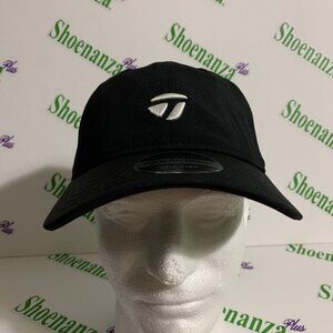 TaylorMade Hat Adjustable Strap Golf Performance Black White Cap One Size